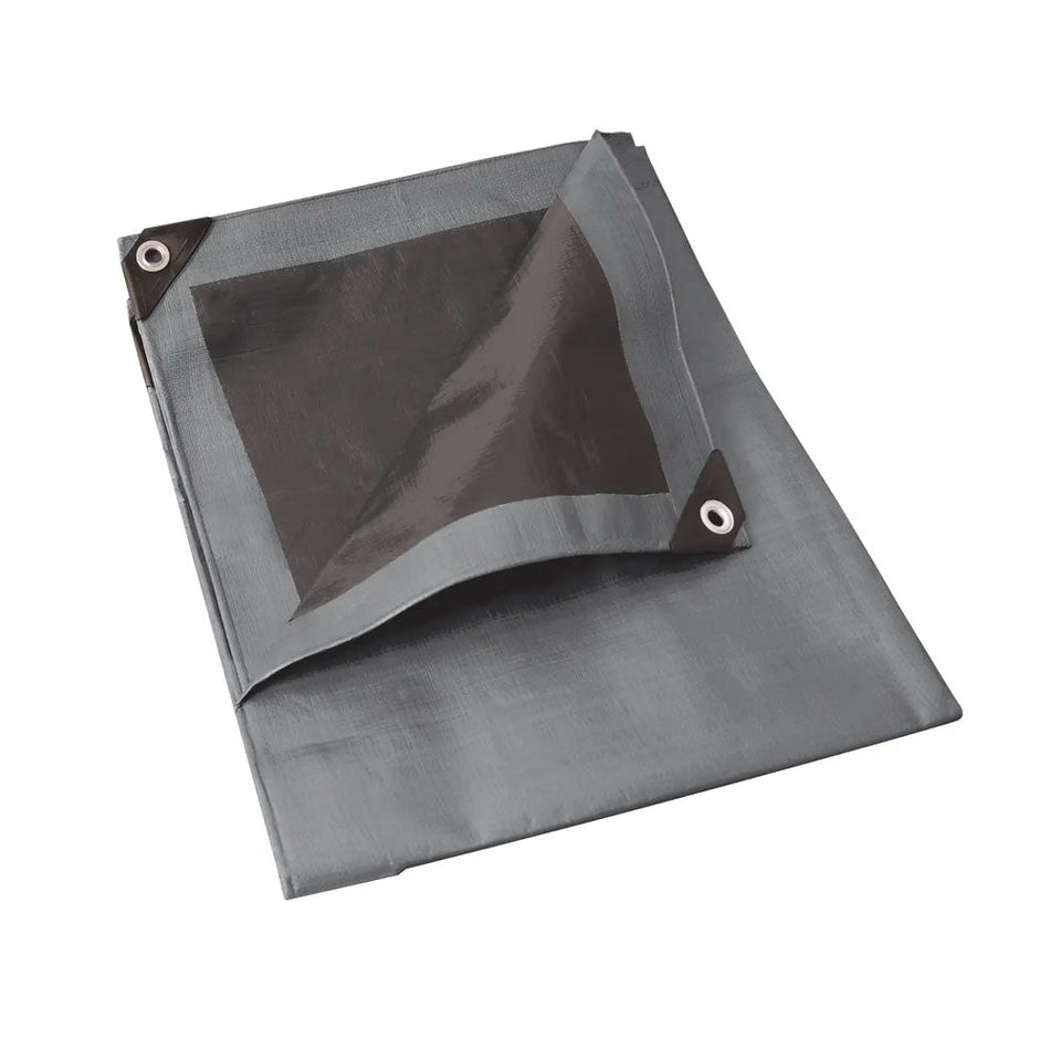 Lona de polietileno reforzada color gris, 5 x 5 m, SURTEK LR5X5