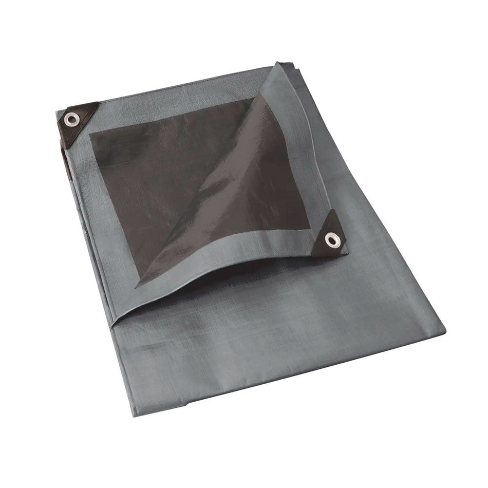 Lona de polietileno reforzada color gris, 5 x 7 m, SURTEK LR5X7