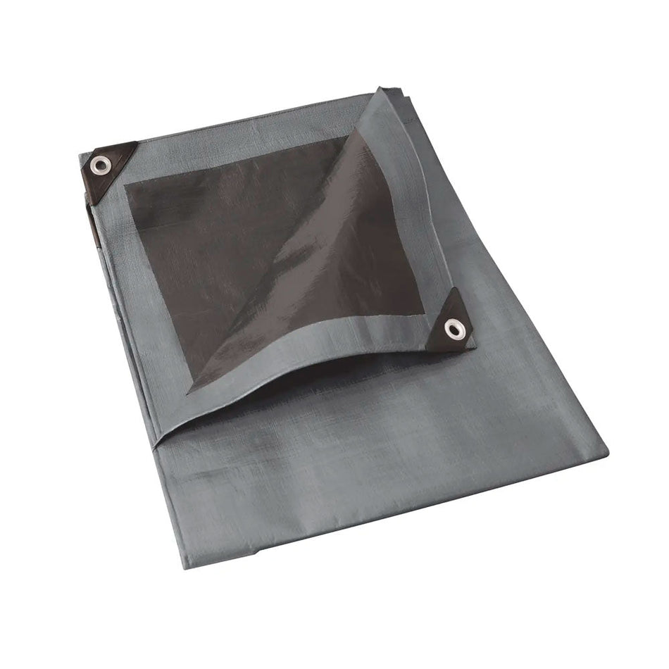 Lona de polietileno reforzada color gris, 7 x 10 m, SURTEK LR7X10