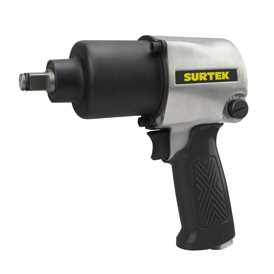 Pistola de impacto neumática cuadro de 1/2" 500 Ft-lb sistema twin hammer, SURTEK PI712A