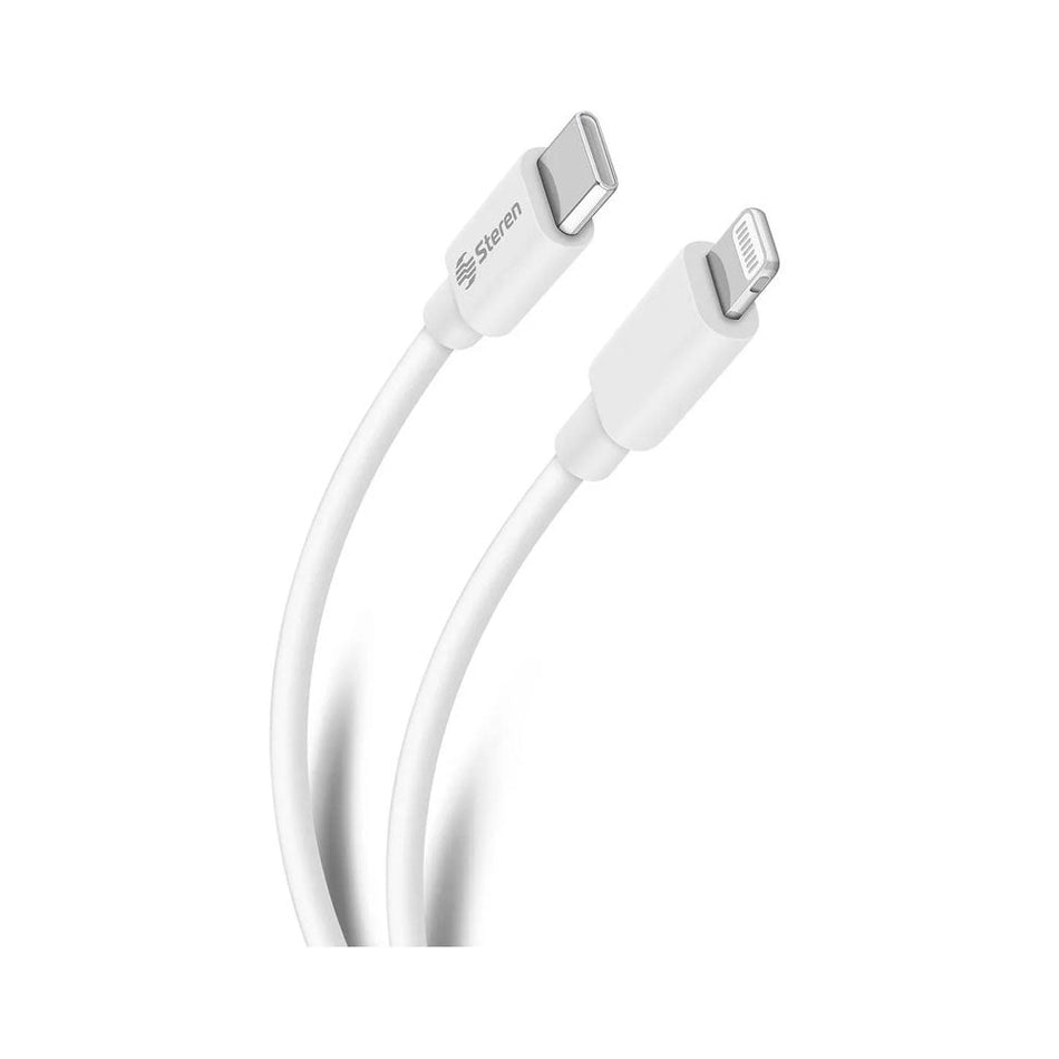 CABLE USB C A LIGHTNING 1,8M STEREN POD-460