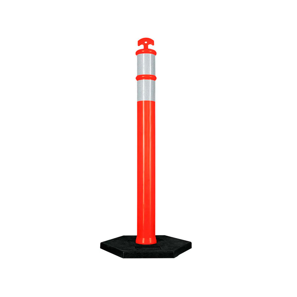 Poste delimitador con base y reflejante 115 cm SURTEK POS115