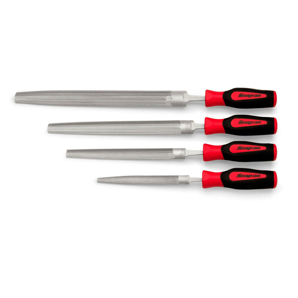 SOFT GRIP HANDLE HALF ROUND FILE SET 4PC SNAP ON SGHBF400A