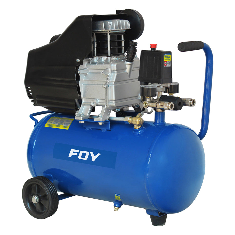 Compresor de aire eléctrico lubricado 25L, 1.5HP, 127V Foy COMP325