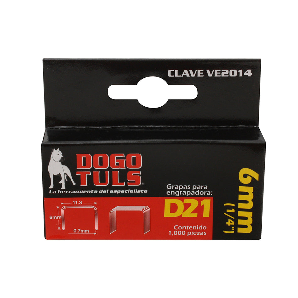 GRAPAS D21 1/4" 6MM (1000 PZS) DOGOTULS VE2014