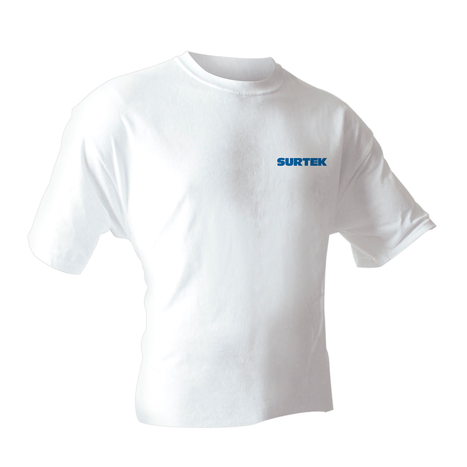 Playera cuello redondo color blanco talla CH Surtek PLA100C