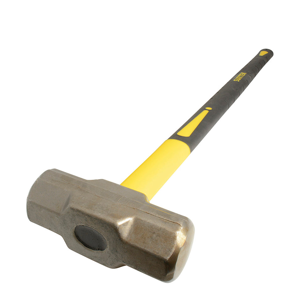 Marro octagonal cabeza forjada con mango largo de fibra de vidrio de 36", 12 lb Surtek MARR12FV