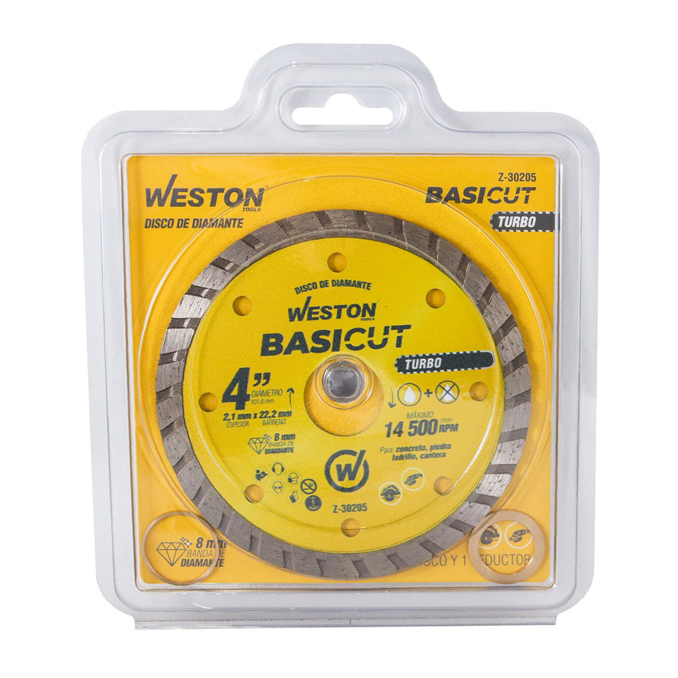 DISCO DE DIAMANTE RIN TURBO 4" BASICUT,