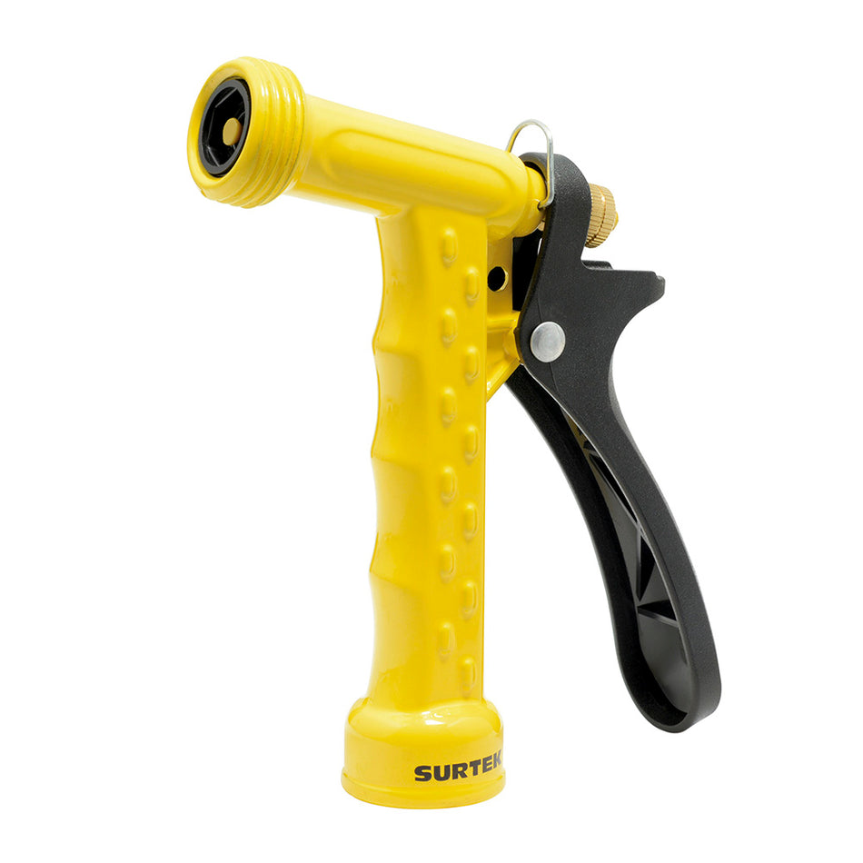 Pistola para riego metálica con seguro para riego continuo 3/4" GHT Surtek 130346