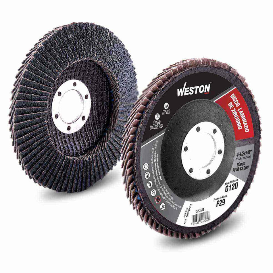 DISCO LAMINADO ZIRCONIO 4-1/2X7/8" G120