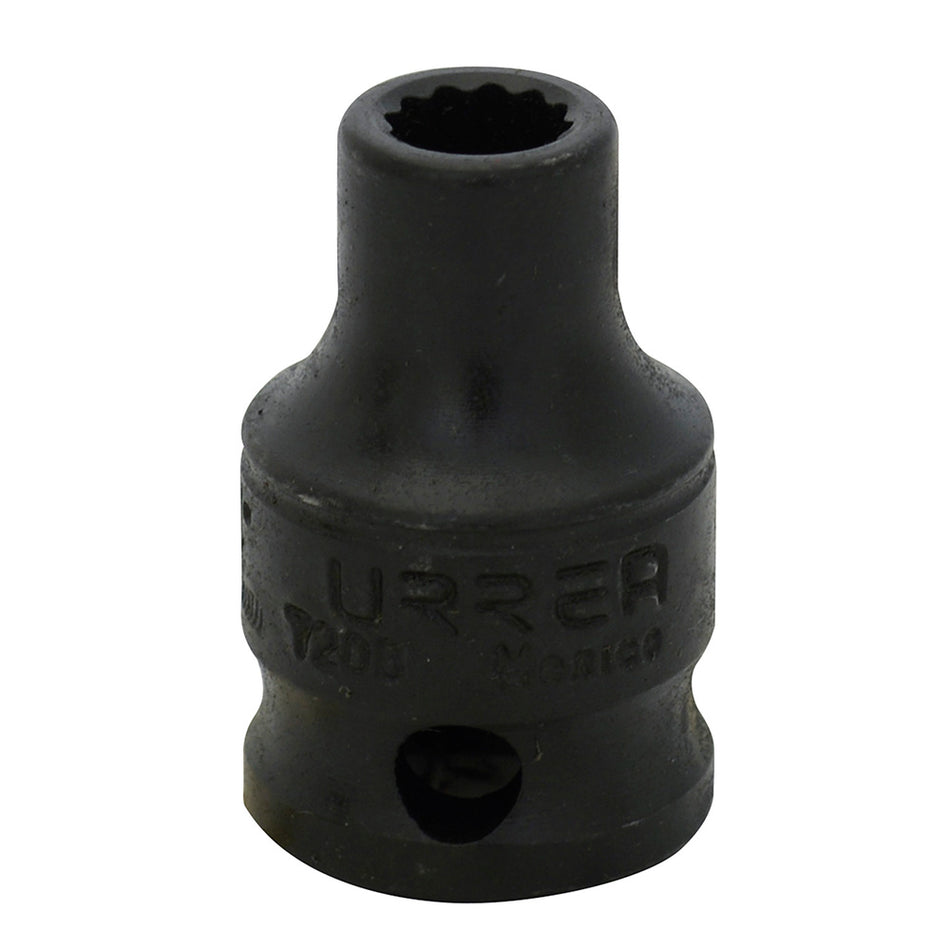 Dado de impacto cuadro de 3/8", 12 puntas, en pulgadas, 1/4" Urrea 7208