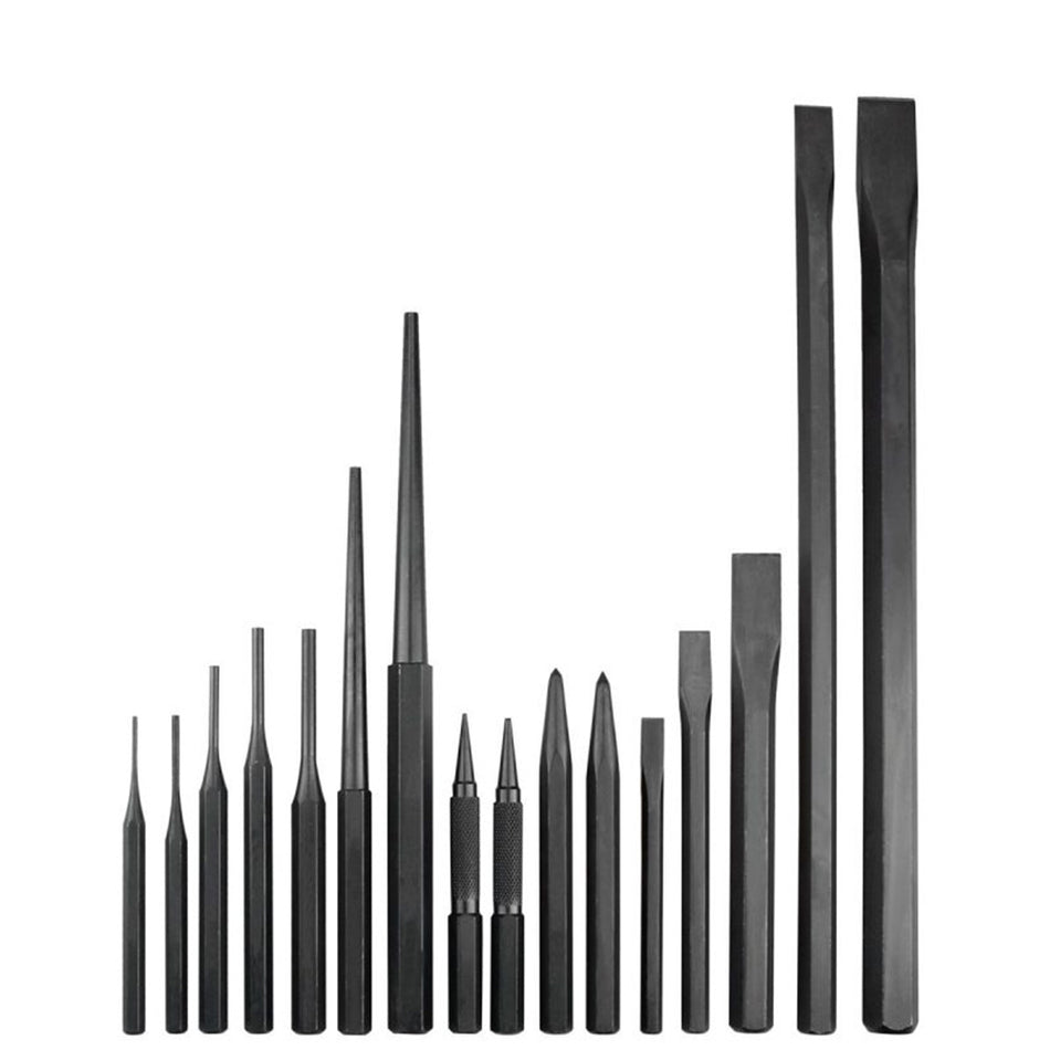 Juego de puntos, punzones, cinceles y botadores, 16 piezas Urrea NO.7