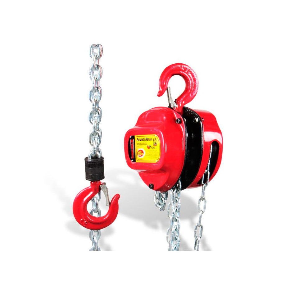 Polipasto manual (500 kgs, cadena 3 mts)