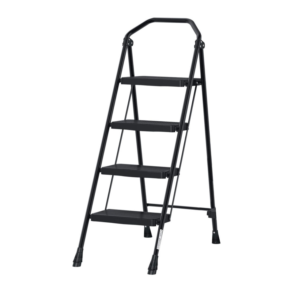Escalera tubular, plegable, 4 peldaños,