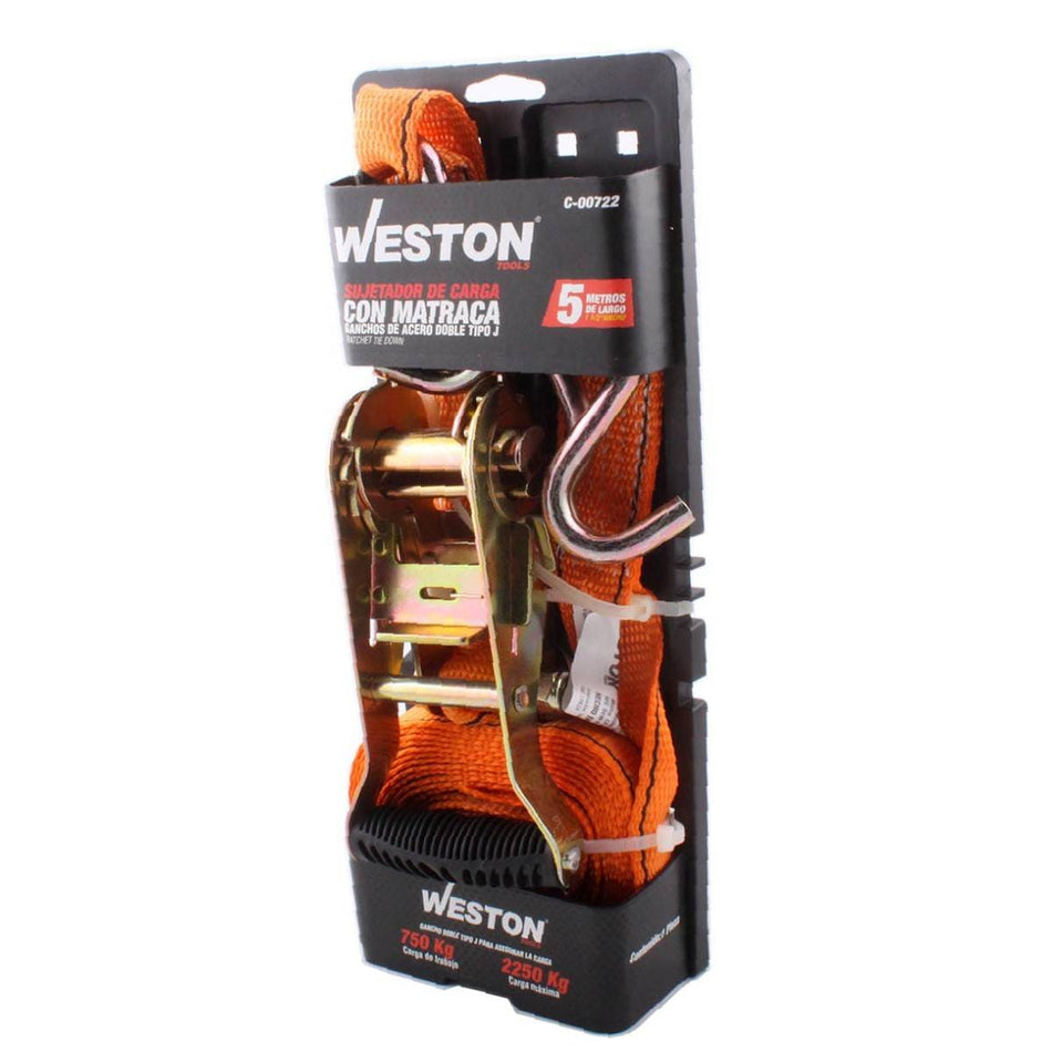 SUJETADORES CON MATRACA 1-1/2" X 5M, WES