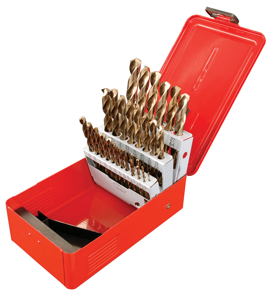 Juego de brocas con cobalto de acero de alta velocidad zanco recto, 29 piezas Urrea C5129
