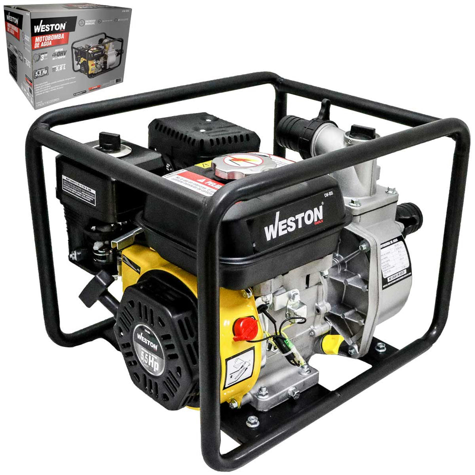 MOTOBOMBA DE AGUA 3 5.5HP, WESTON