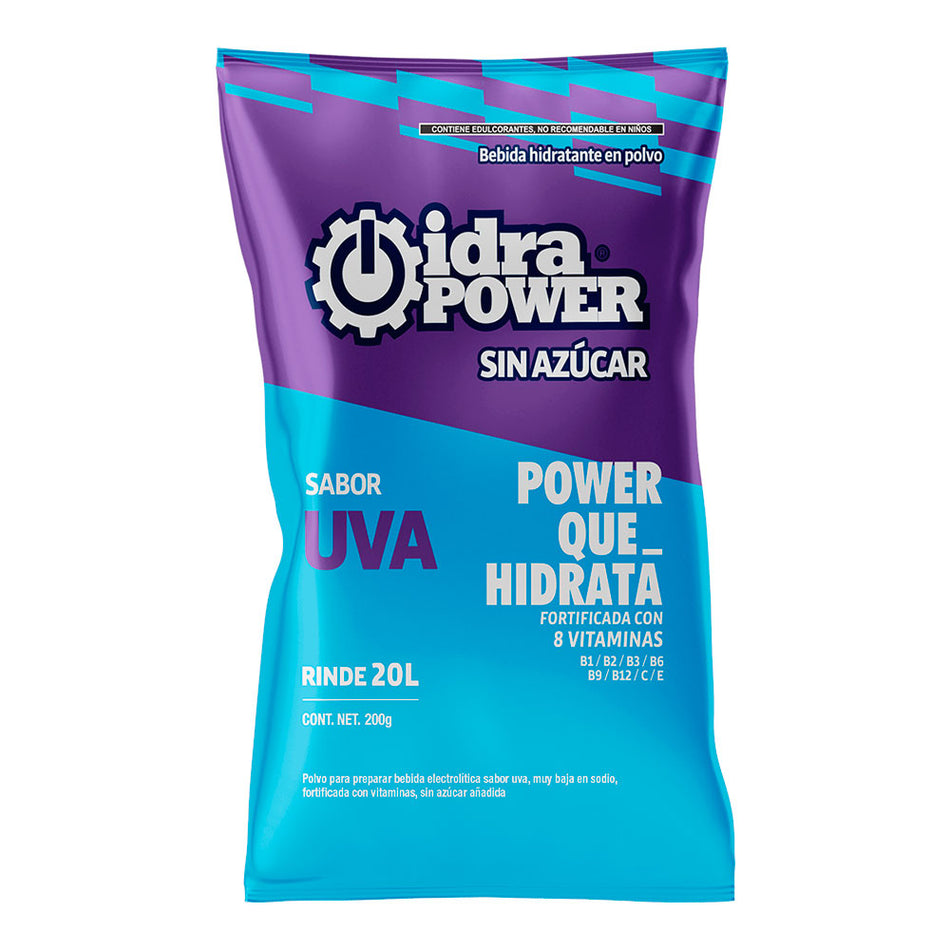 Idrapower sin azúcar Uva, 200g,