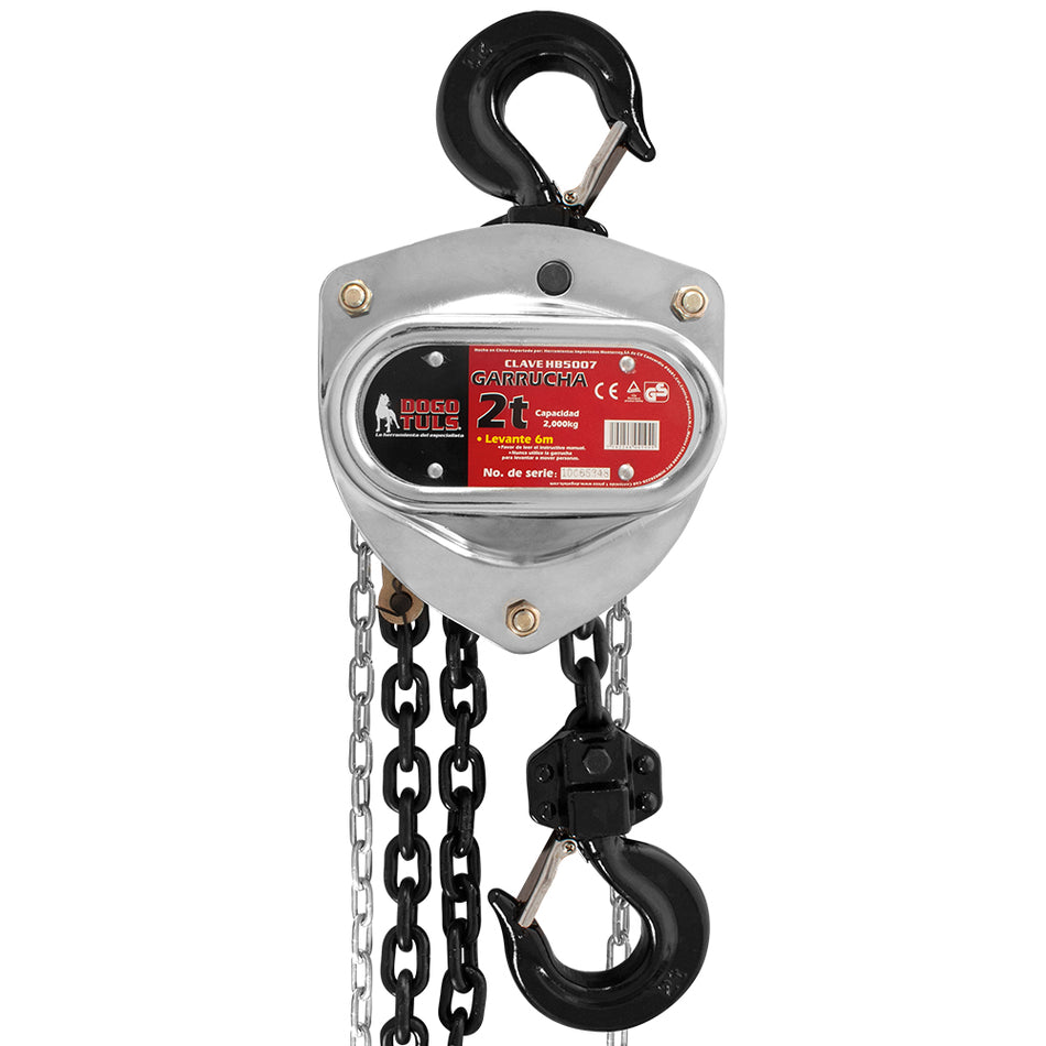 GARRUCHA CROMADA 2 TON X 6 M 4:1 DOGOTULS HB5007