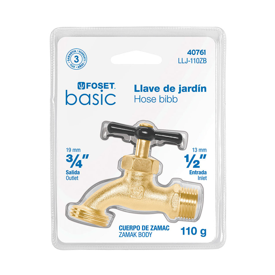 Llave de zamac p/manguera 100 gr, 1/2',