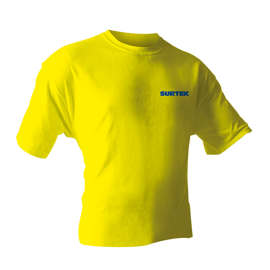 Playera cuello redondo color amarillo talla M Surtek PLA101M