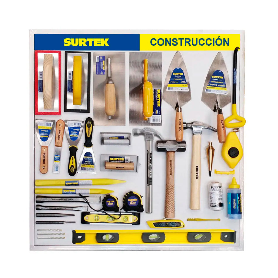 Tabla exhibidora de herramienta para construcción 80 x 80 cm, 2 piezas Surtek TCON2