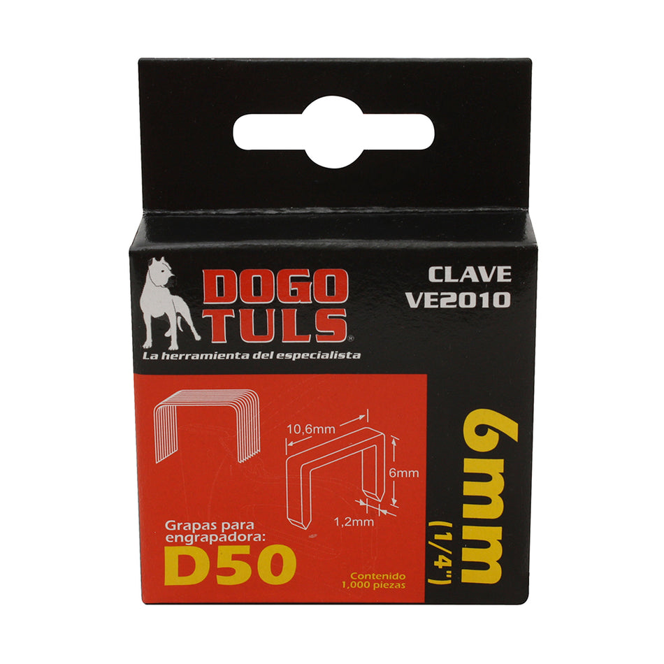 GRAPAS D50 1/4" 6MM (1000 PZS) DOGOTULS VE2010