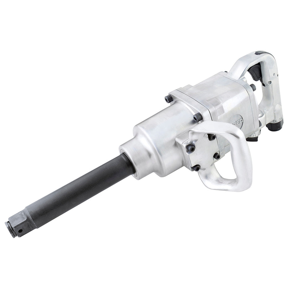 Pistola de impacto neumática cuadro de 1" 1,500 Ft-lb extensión 6" sistema twin hammer Urrea UP797-6