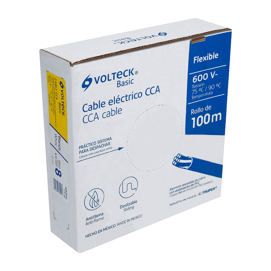 Rollo de 100 metros de cable THW CCA 8 A