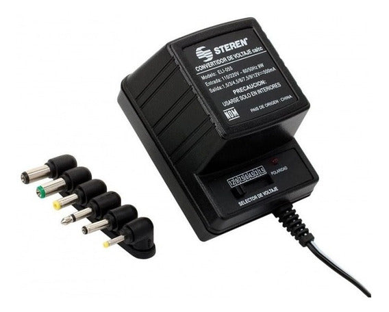 ELIMINADOR 1.5-12V 500 mA 6 CONECTORES