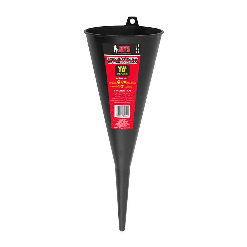 EMBUDO PLASTICO CUELLO LARGO 18" NEGRO DOGOTULS SH2129