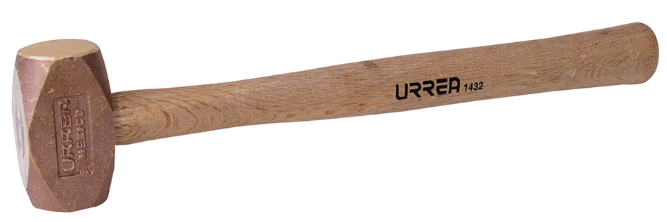 Marro de bronce con mango madera de encino de 18", 3.1 lb Urrea 1432
