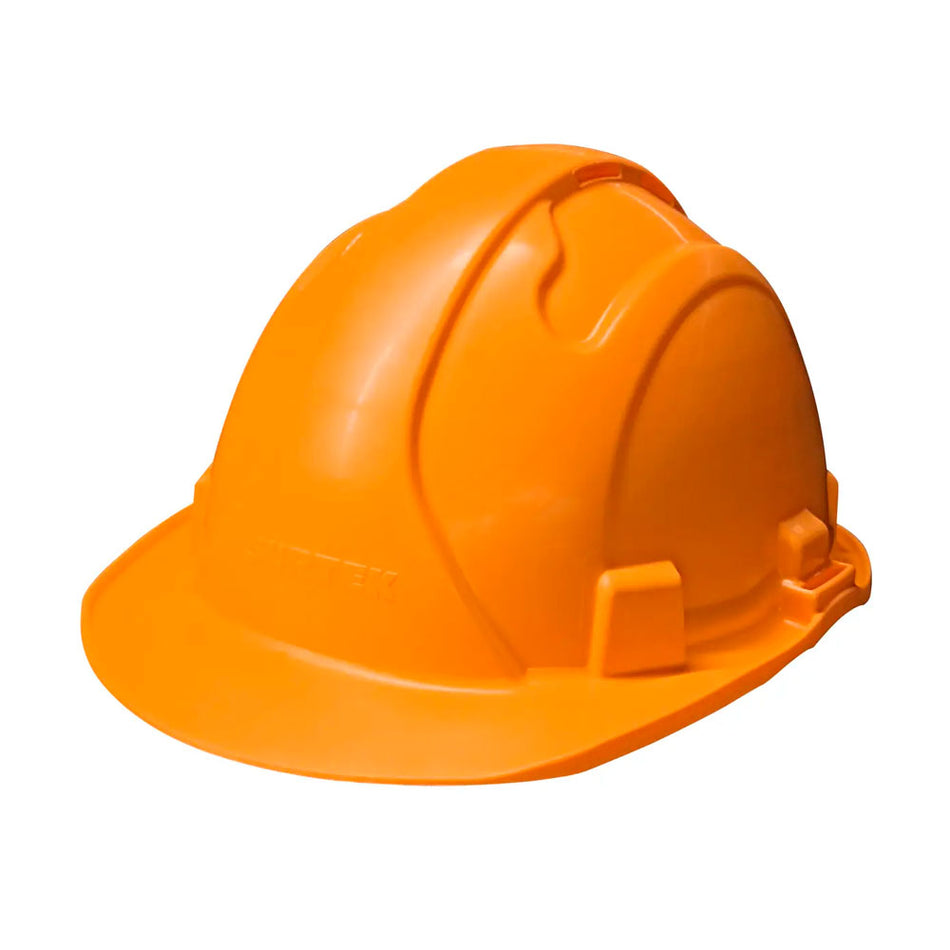 Casco de seguridad con ajuste de intervalos de 4 puntos, color naranja Surtek CASN