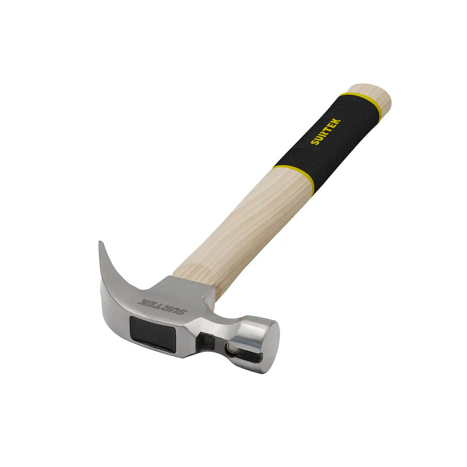 Martillo de uña recta pulido con mango de madera, 20 oz Surtek 420CG