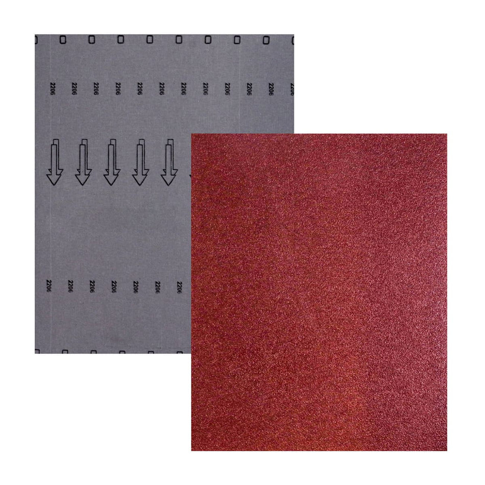 HOJA DE LIJA RESPALDO DE TELA ÓXIDO DE A