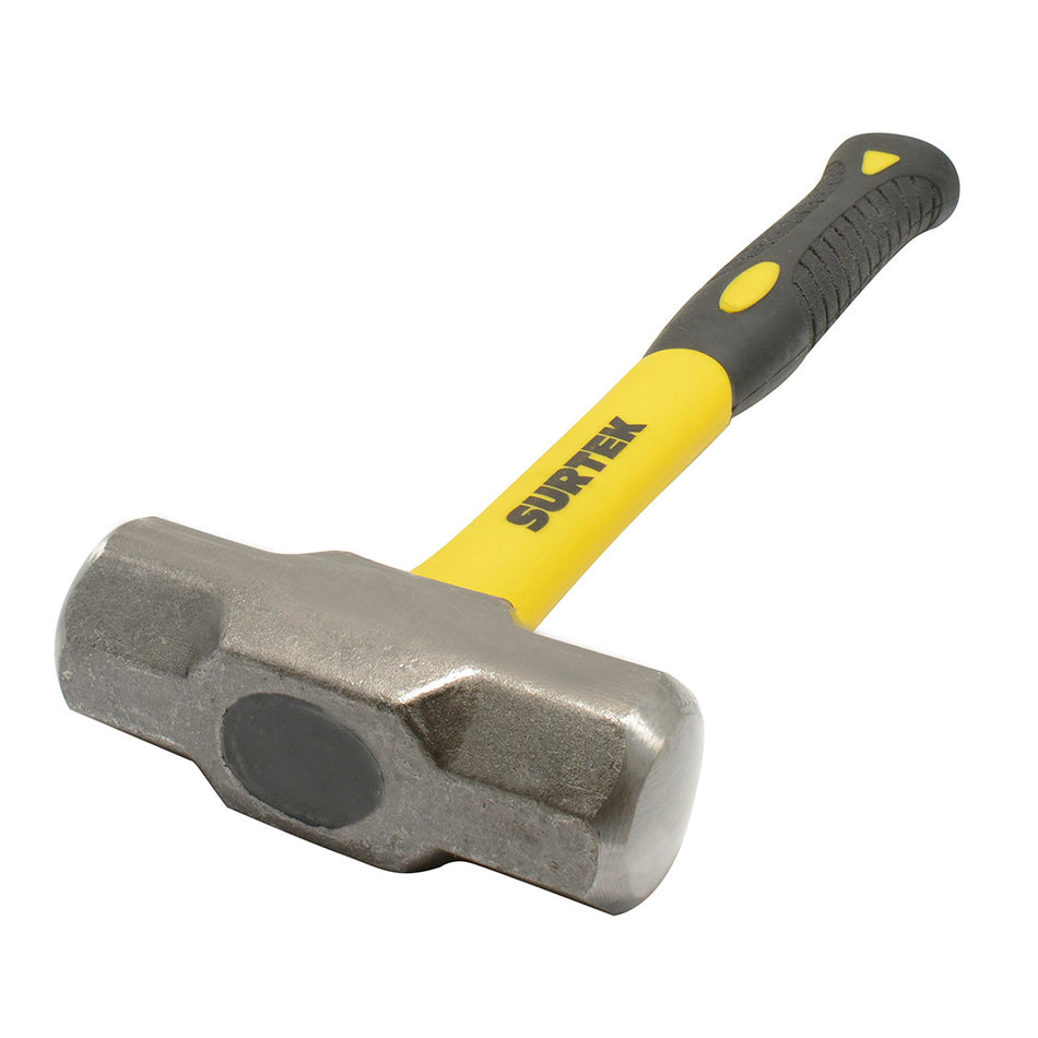 Marro octagonal cabeza forjada con mango corto de fibra de vidrio de 12", 2 lb Surtek MARR2FV