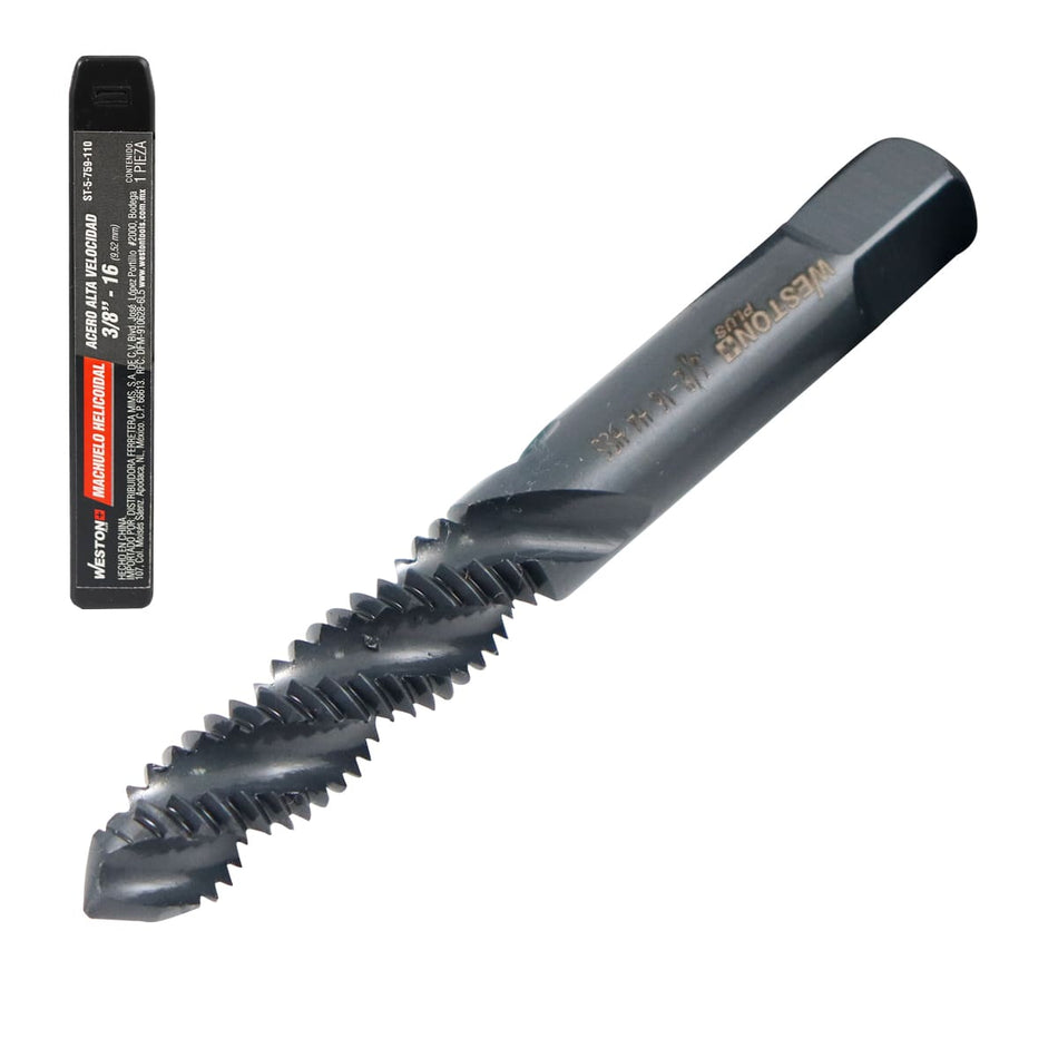 MACHUELO HELICOIDAL 3/8"-16 AAV H4, WEST