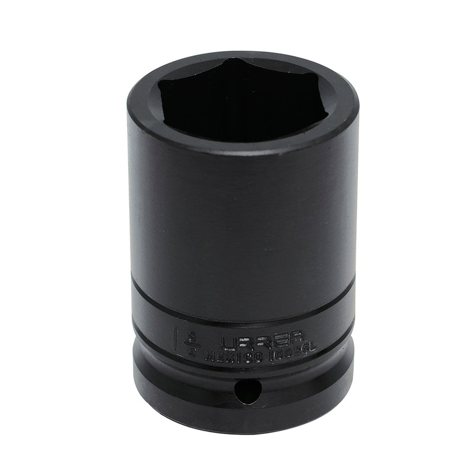 Dado de impacto largo cuadro de 1", 6 puntas, en pulgadas, 1-5/8" Urrea 10026L