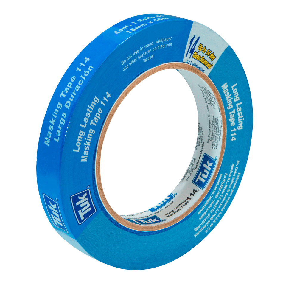 CINTA MASKING TAPE AZUL 18mm X 50mts #11 TUK 163028