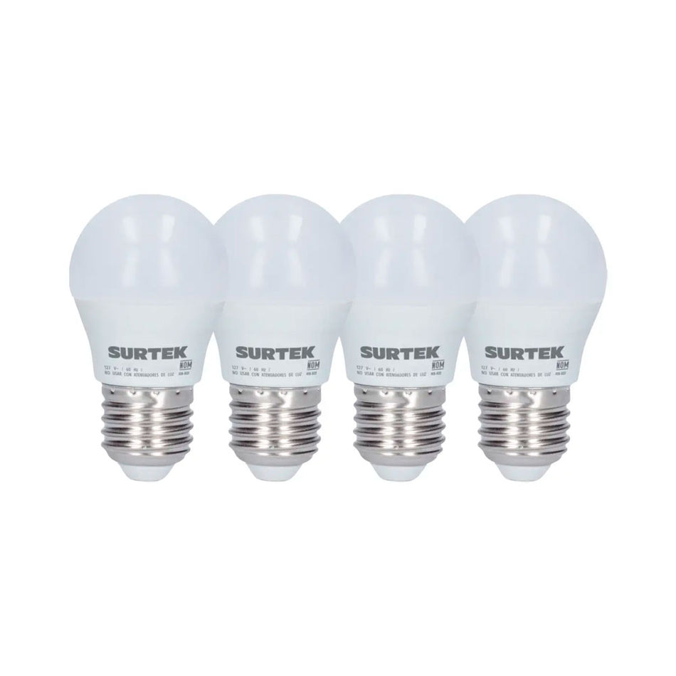 Paquete de 4 lámparas de LED tipo bulbo A19, 11 W luz de día Surtek PLBD11
