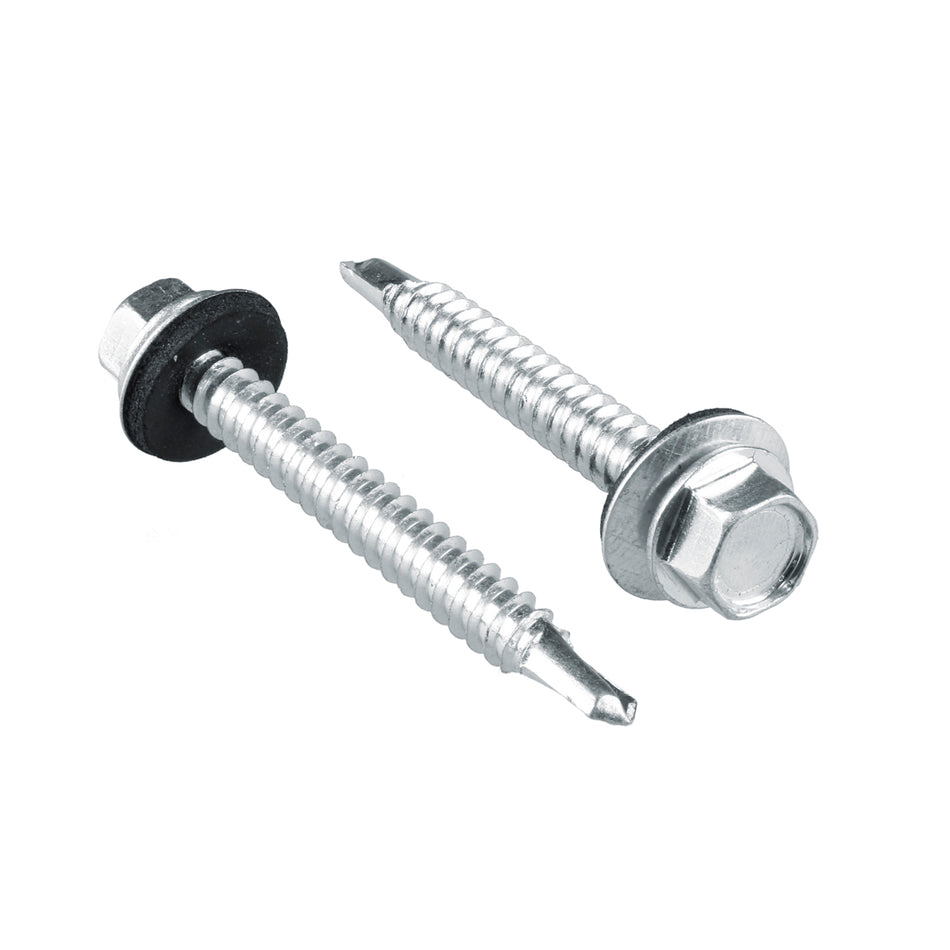 Pija cabeza hexagonal con rondana y punta de broca 3/4" x #14, 100 piezas Surtek PHR1434
