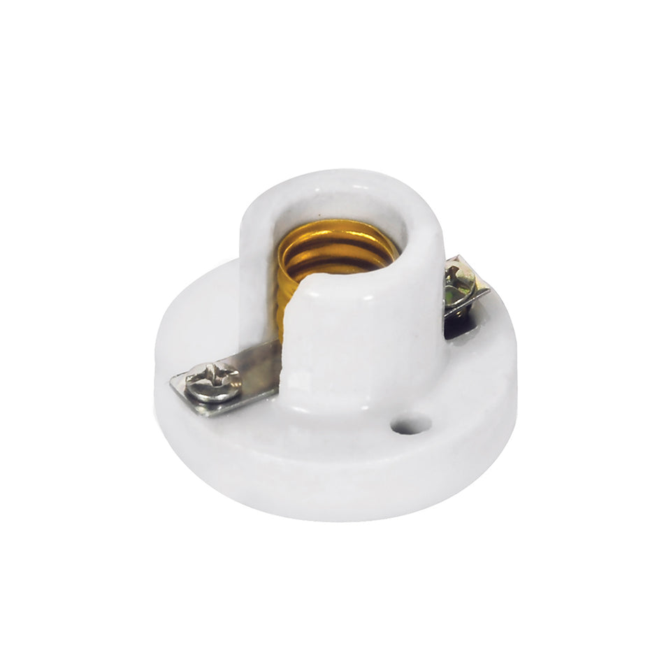 Portalámpara para candil con base E12 de porcelana 3 cm, color blanco Surtek 136678