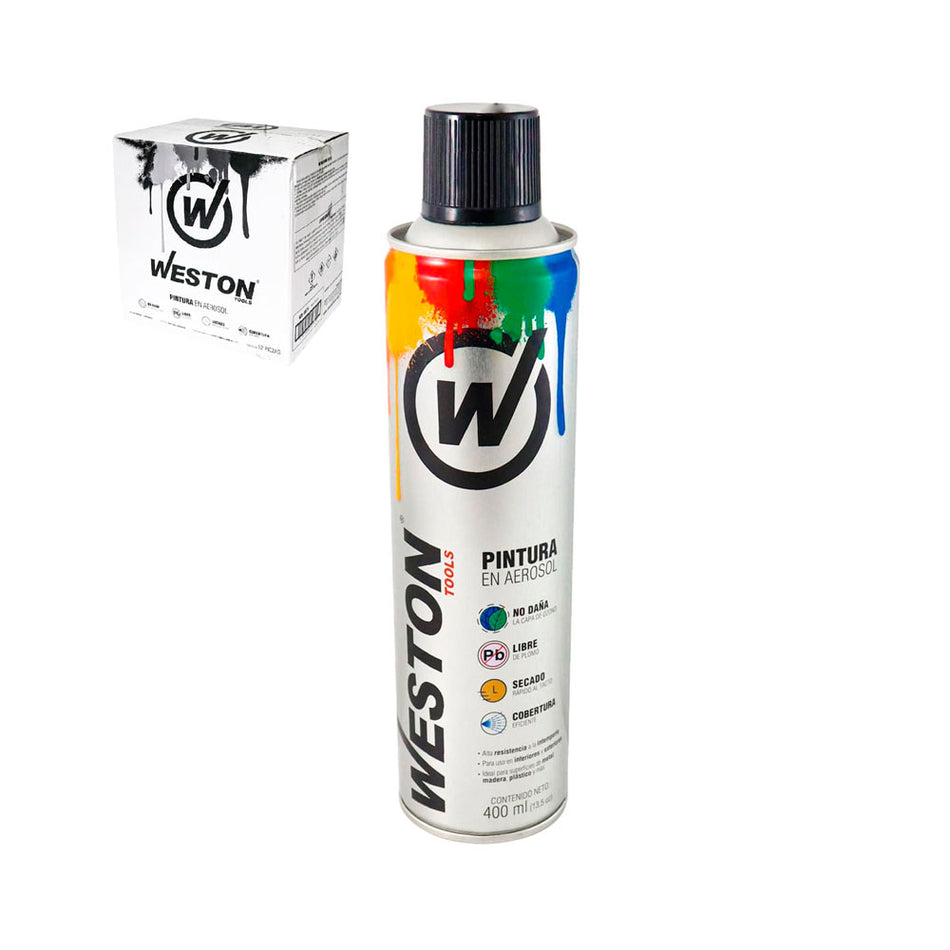 PINTURA AEROSOL NEGRO SATINADO 400ml (Pr