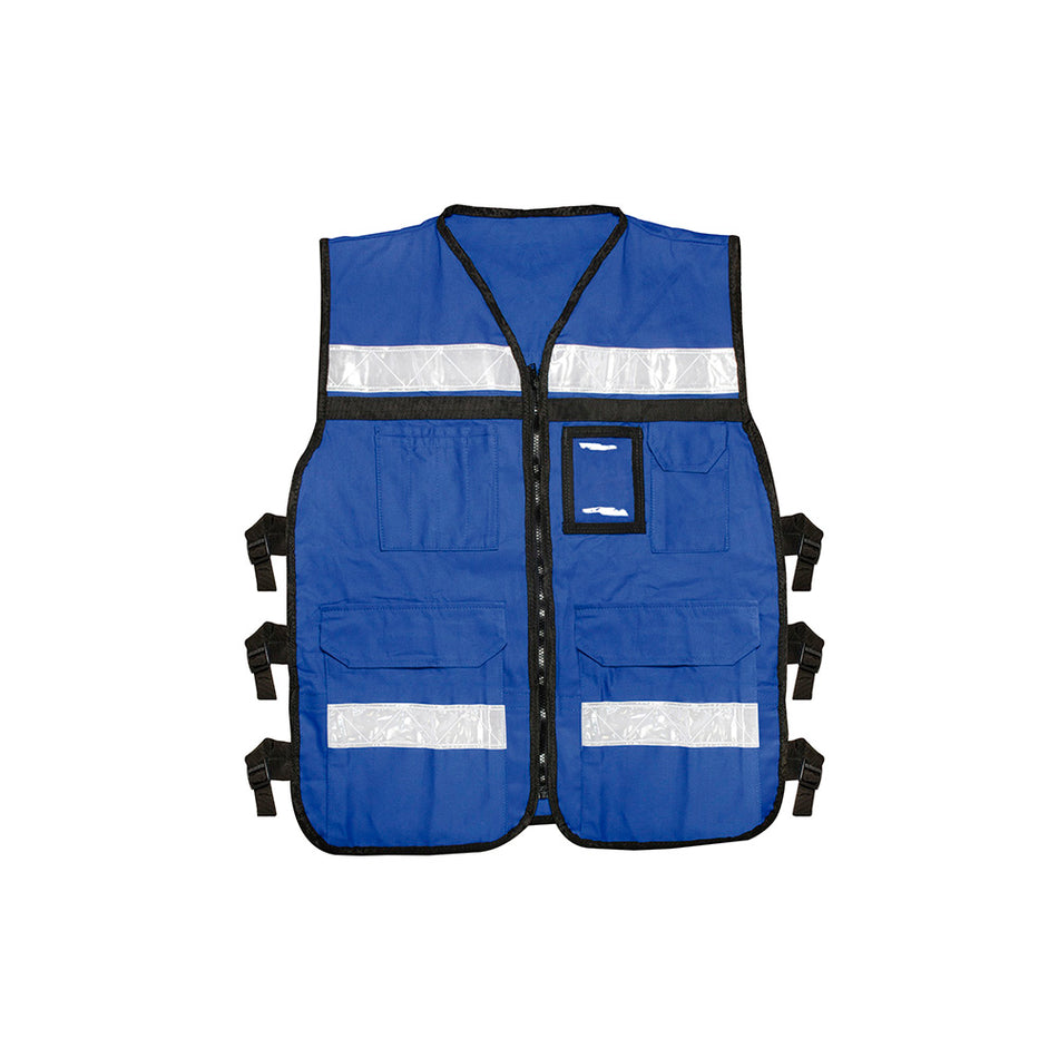 Chaleco de seguridad tipo supervisor abierto con reflejante azul EEG Urrea USCH44