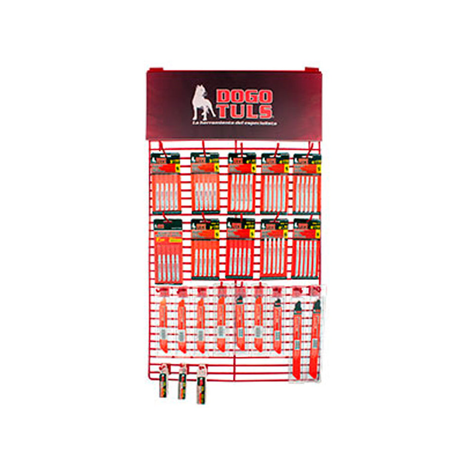 EXHIBIDOR DE SEGUETAS CON 196 PIEZAS DOGOTULS PT1201