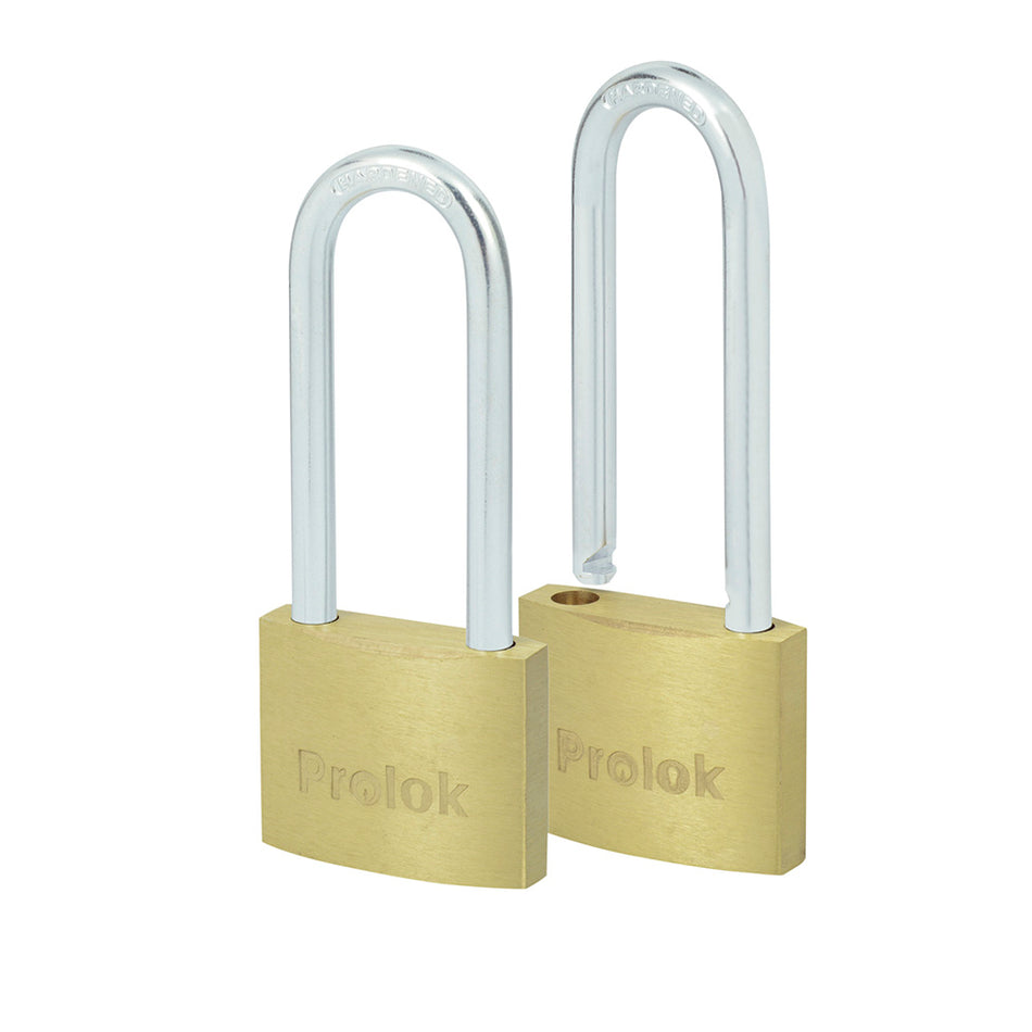 Juego de candados de latón largos 40 mm, llave estándar, 2 piezas Prolok 11CAP