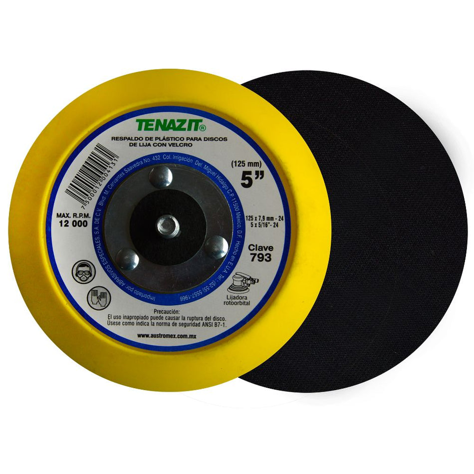 Respaldo para montar discos de lija de 5
