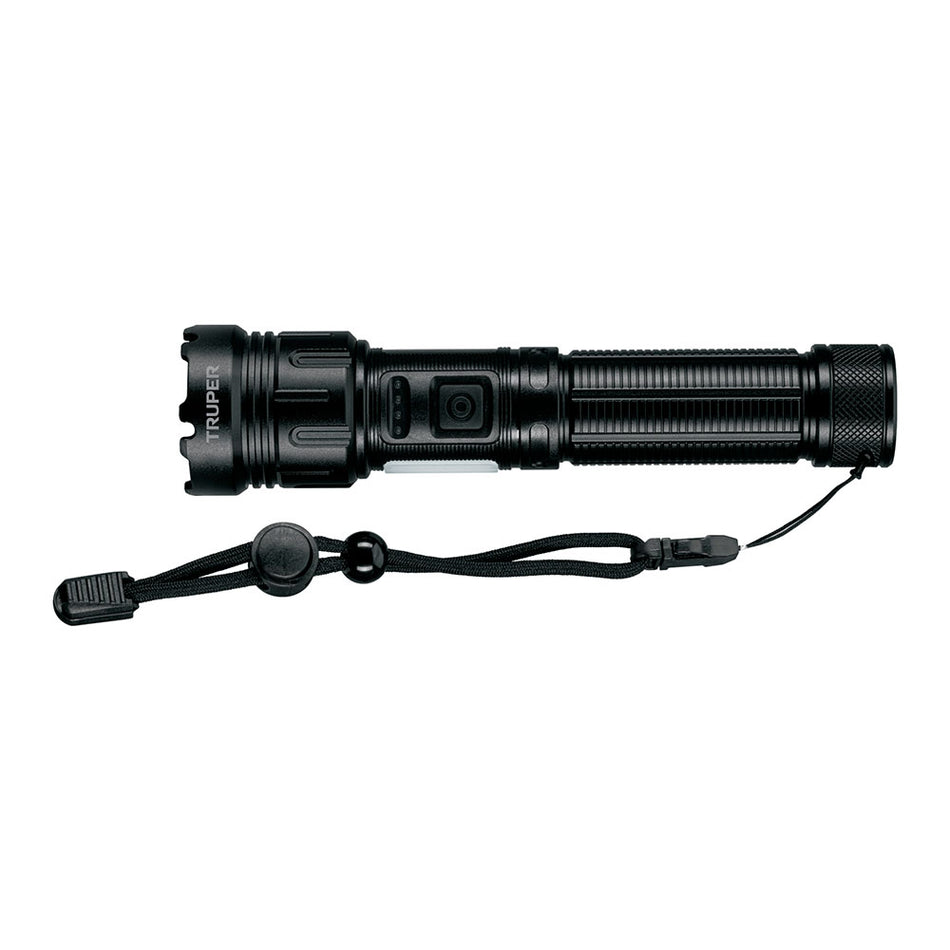 Linterna LED recargable c/luz de emergen