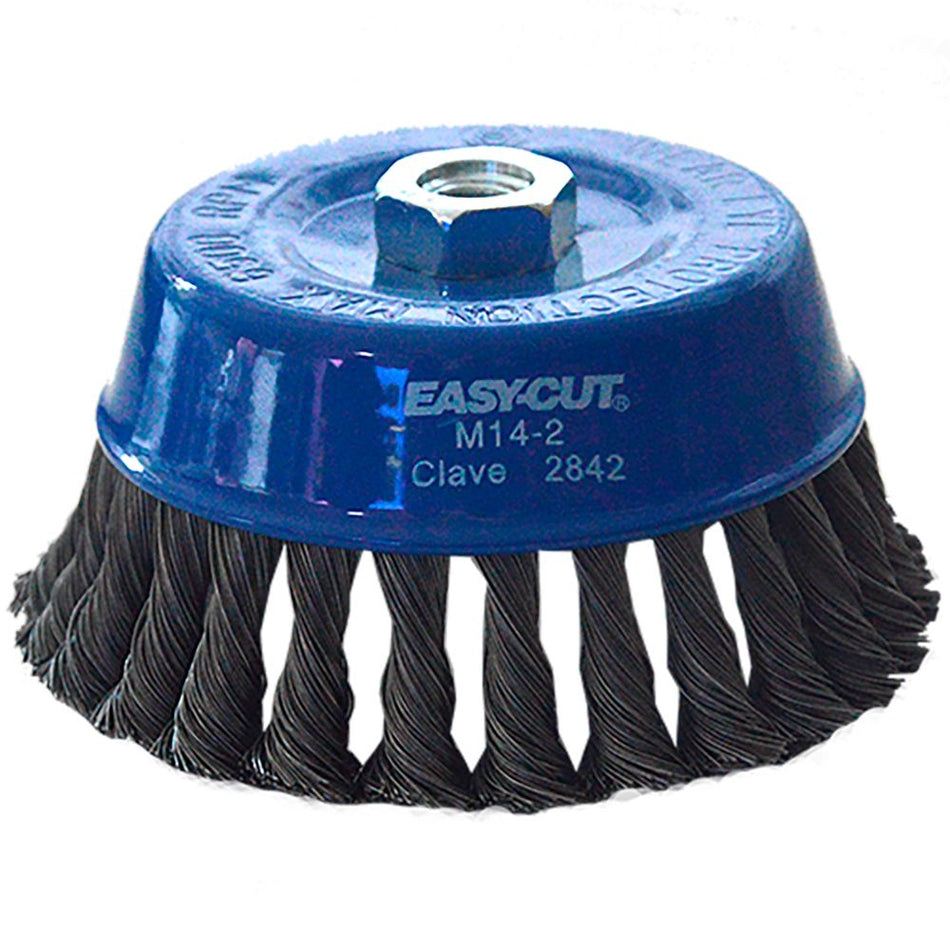 Cepillo tipo copa trenzado de 125 x 0.50