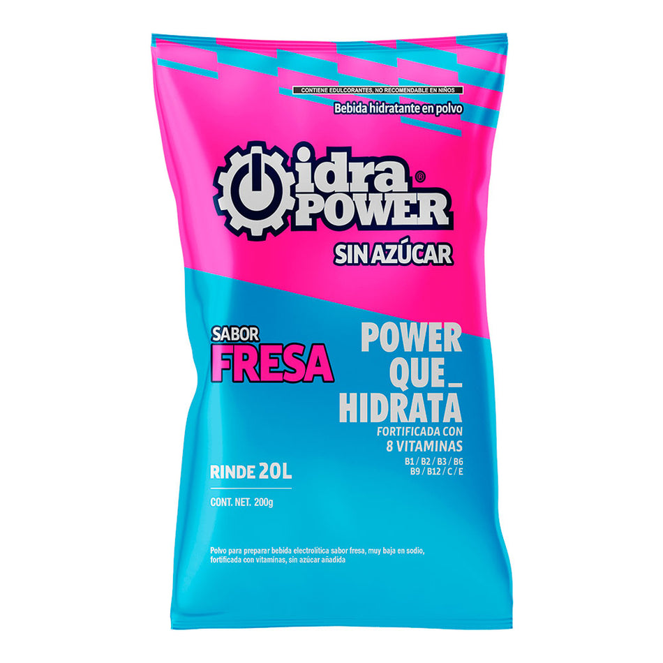 Idrapower sin azúcar Fresa, 200g,